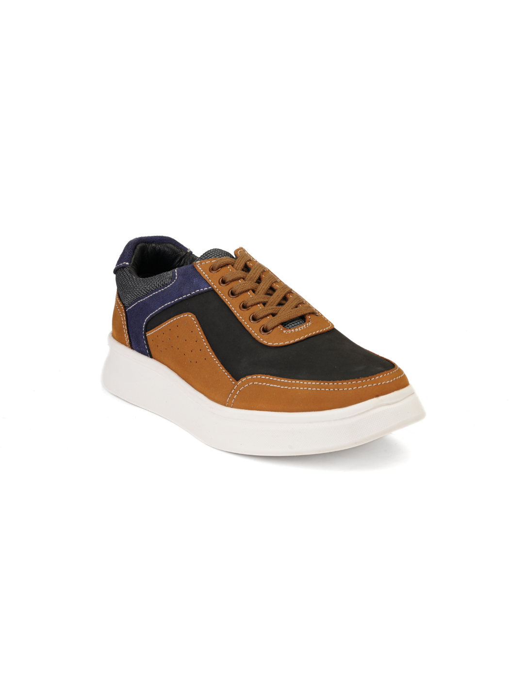 Extacy Tan Genuine Leather Sneaker For Men Exm010200 C006