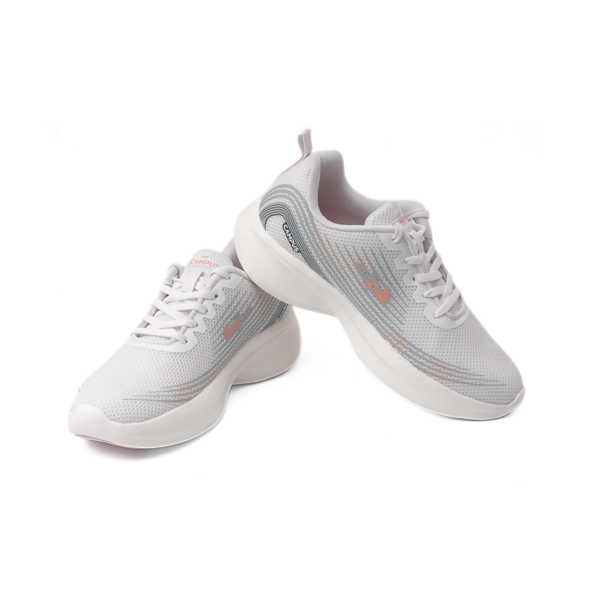 Campus White/Grey Sports Shoes For Women Camp-Lex-22L-887 C1083