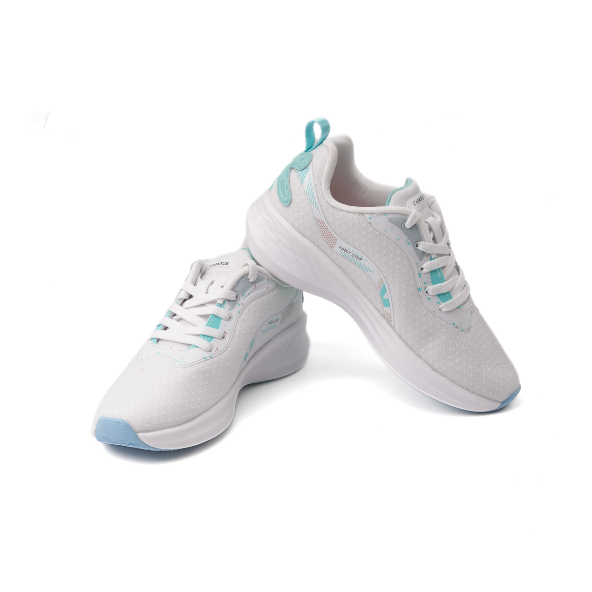 Campus White/Green Sports Shoes For Women Sophia-22L-890 C1085