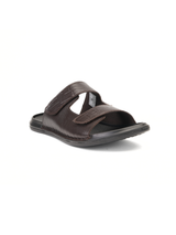 City Magic Brown Genuine Leather Casual Slipper For Men Cmm041012 C003
