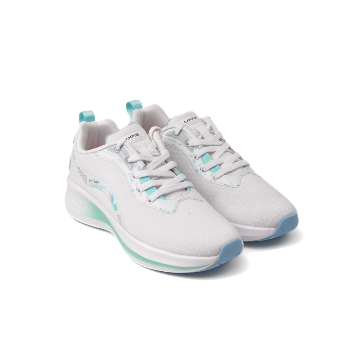 Campus White/Green Sports Shoes For Women Sophia-22L-890 C1085