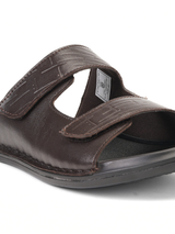 City Magic Brown Genuine Leather Casual Slipper For Men Cmm041012 C003