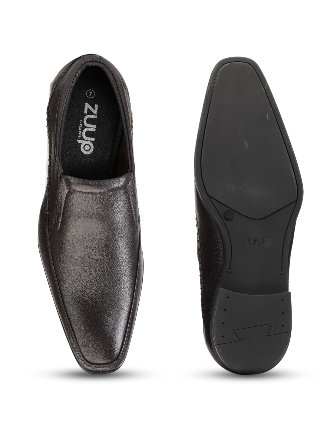 Zuup Dark Brown Genuine Leather Formal Shoes For Men Zfm021037 C258