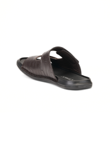 City Magic Brown Genuine Leather Casual Slipper For Men Cmm041012 C003