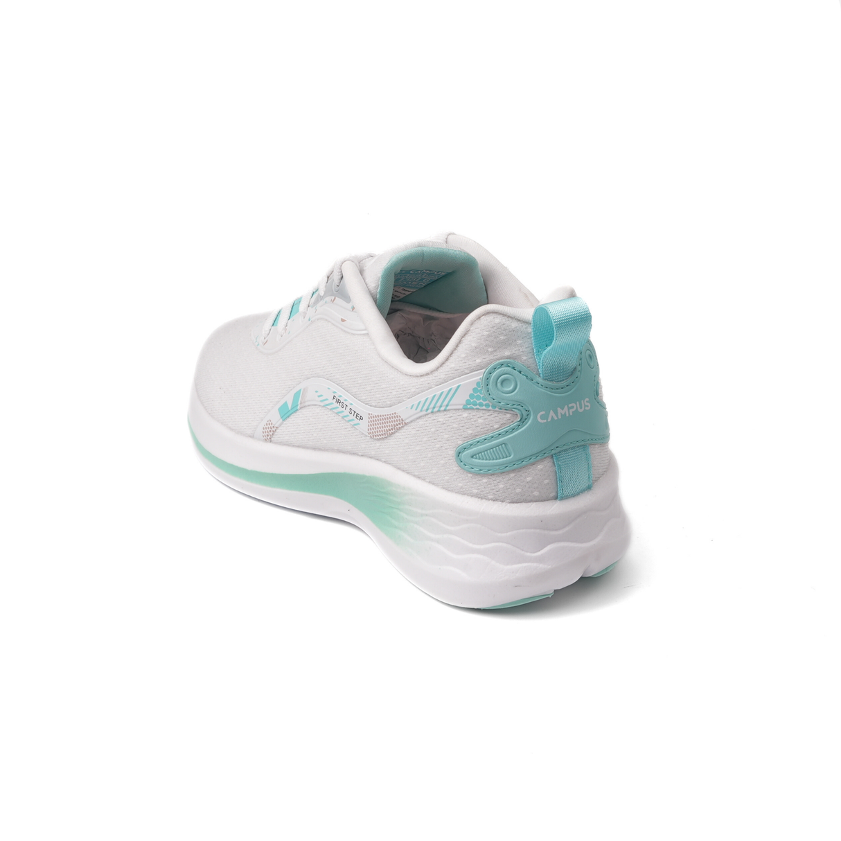 Campus White/Green Sports Shoes For Women Sophia-22L-890 C1085
