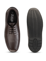 Zuup Brown Genuine Leather Derby Formal Shoes For Men Zfm021072 C003
