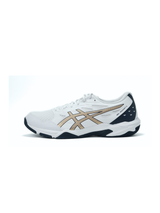 Asics White/Pure Gold Sports Shoes For Men Gel Rocket 11 C658