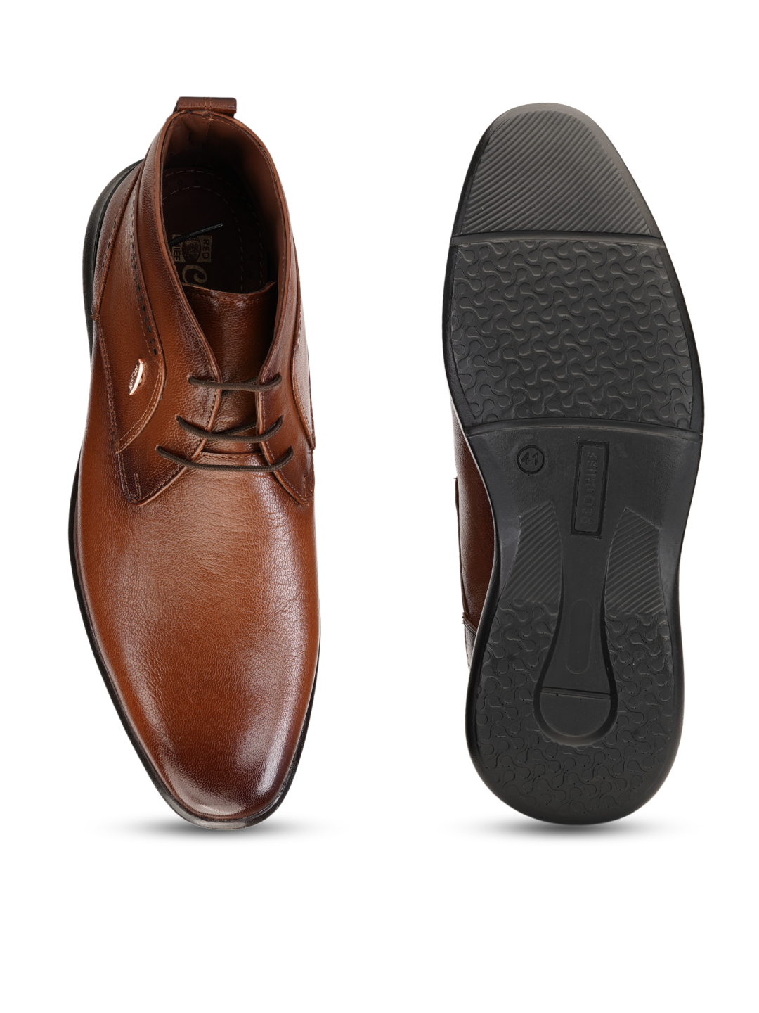 Red Chief Tan Lace-Up Formal Shoes For Men Rc 1942 C006