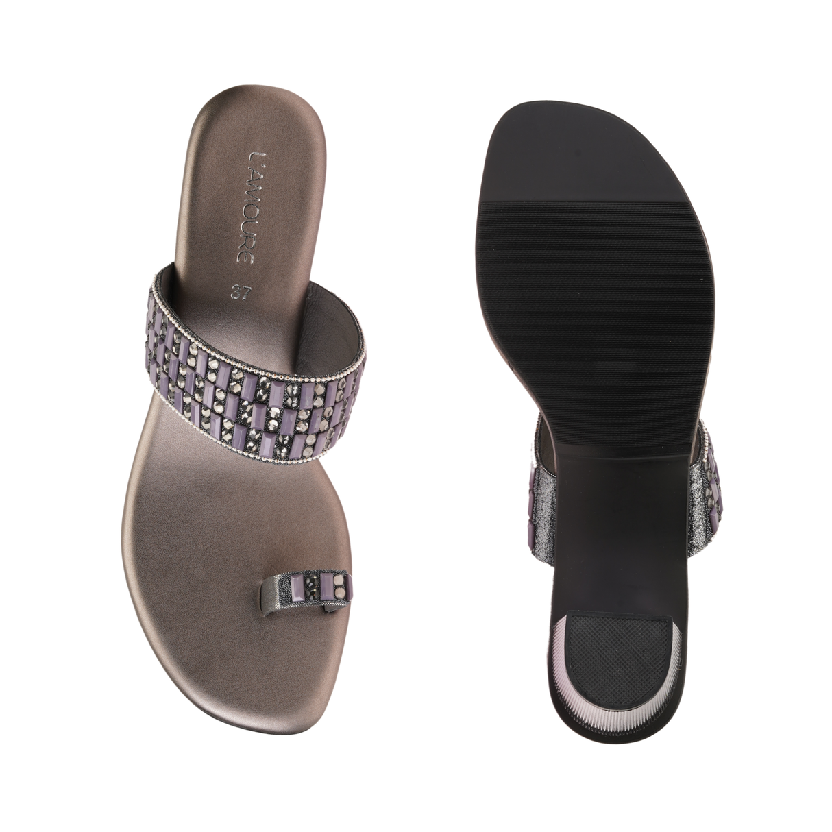Lamoure Gun Metal Casual Heel For Women Lmw039117 C181
