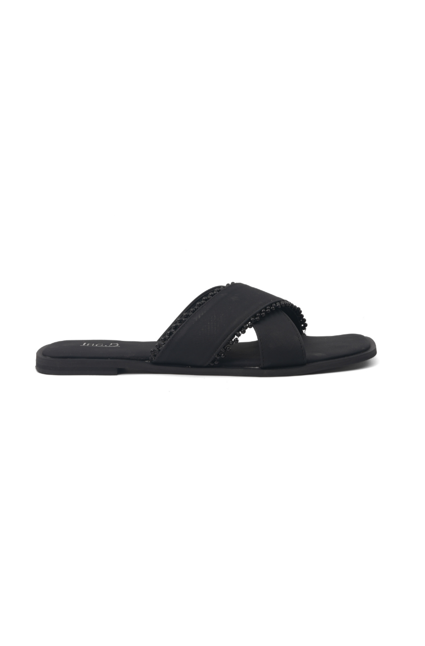 Inc.5 Black Flat For Women 101859 Black C001