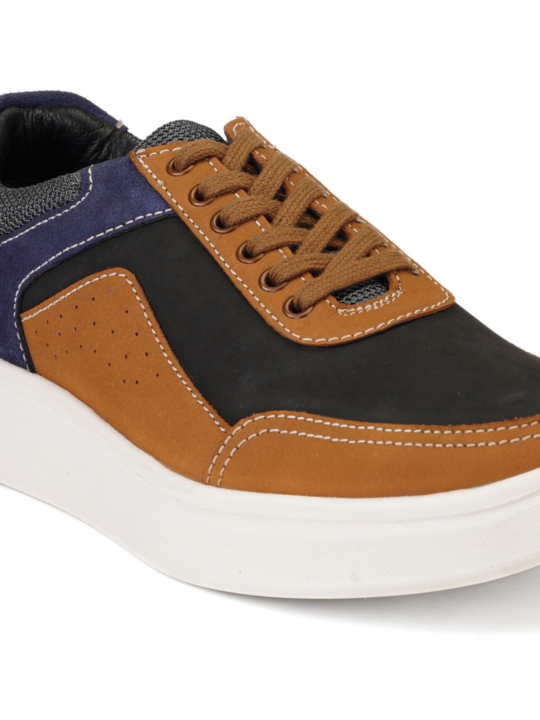 Extacy Tan Genuine Leather Sneaker For Men Exm010200 C006