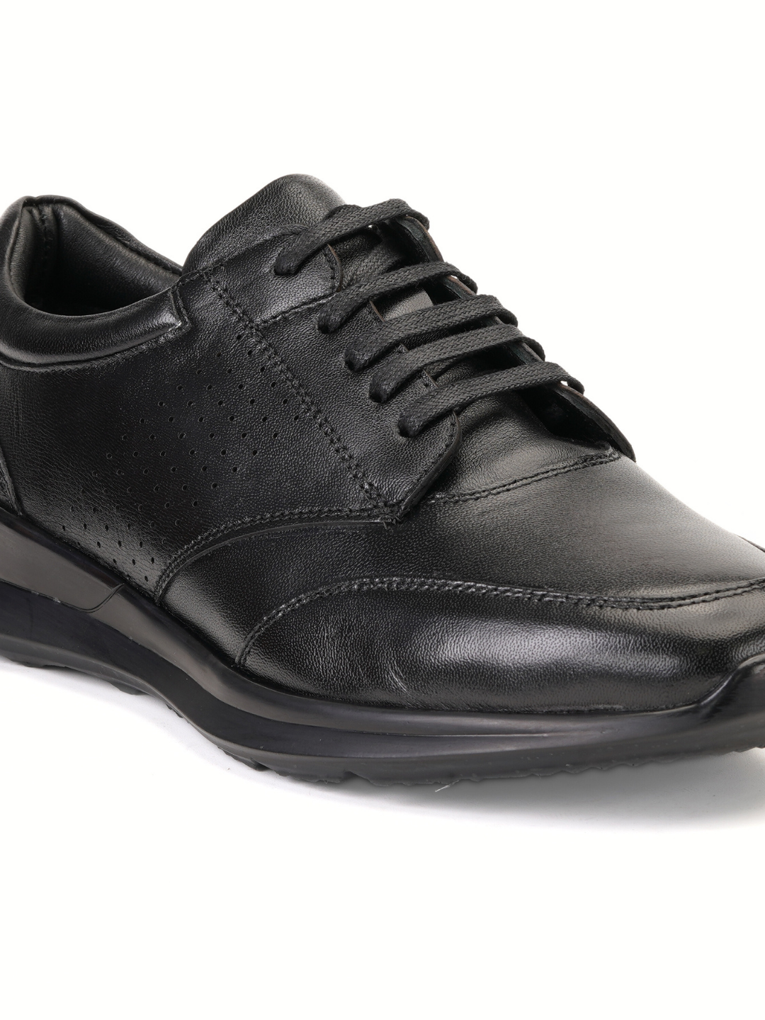 Zuup Black Genuine Leather Derby Formal Shoes For Men Zcm011046 C001