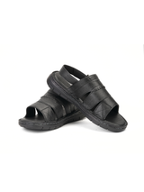 Comfort Walk Black Genuine Leather Formal Sandal For Men Cwm031009 C001
