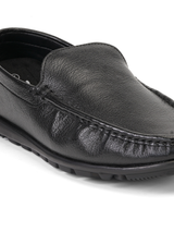 Extacy Black Genuine Leather Loafer Casual Shoes For Men Exm010220 C001
