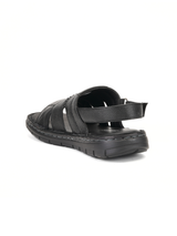 Comfort Walk Black Genuine Leather Formal Sandal For Men Cwm031009 C001