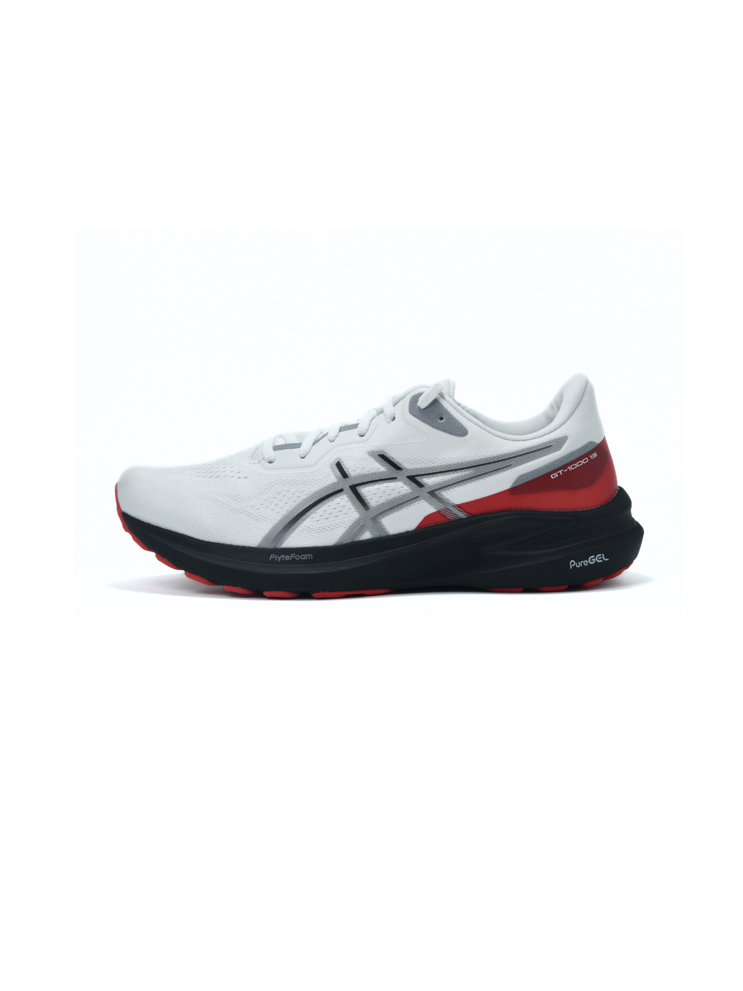Asics White/Red Sports Shoes For Men Gt 1000 13 C078