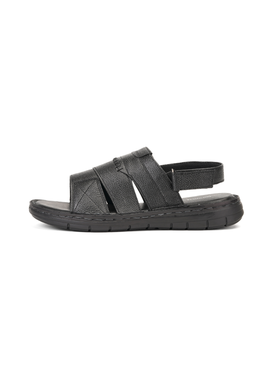 Comfort Walk Black Genuine Leather Formal Sandal For Men Cwm031009 C001