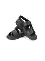 Comfort Walk Black Genuine Leather Formal Sandal For Men Cwm031010 C001