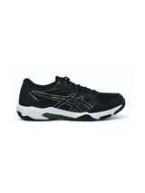 Asics Black/Pure Gold Sports Shoes For Men Gel Rocket 11 C536