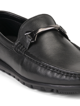 Extacy Black Genuine Leather Loafer Casual Shoes For Men Exm010219 C001