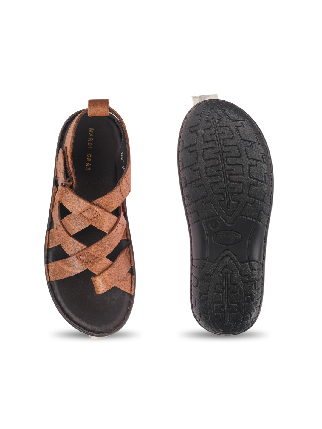 Mardi Gras Tan Sandal For Kids 3163 C006