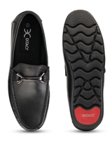 Extacy Black Genuine Leather Loafer Casual Shoes For Men Exm010219 C001