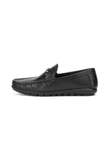 Extacy Black Genuine Leather Loafer Casual Shoes For Men Exm010219 C001