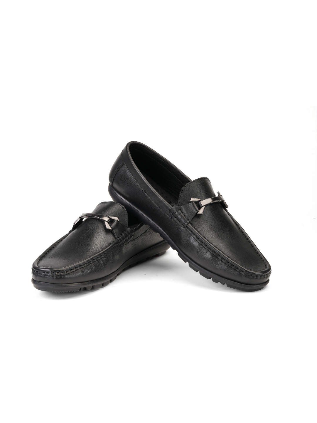 Extacy Black Genuine Leather Loafer Casual Shoes For Men Exm010219 C001