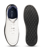 Extacy White Genuine Leather Derby Casual Shoes For Men Exm010226 C057