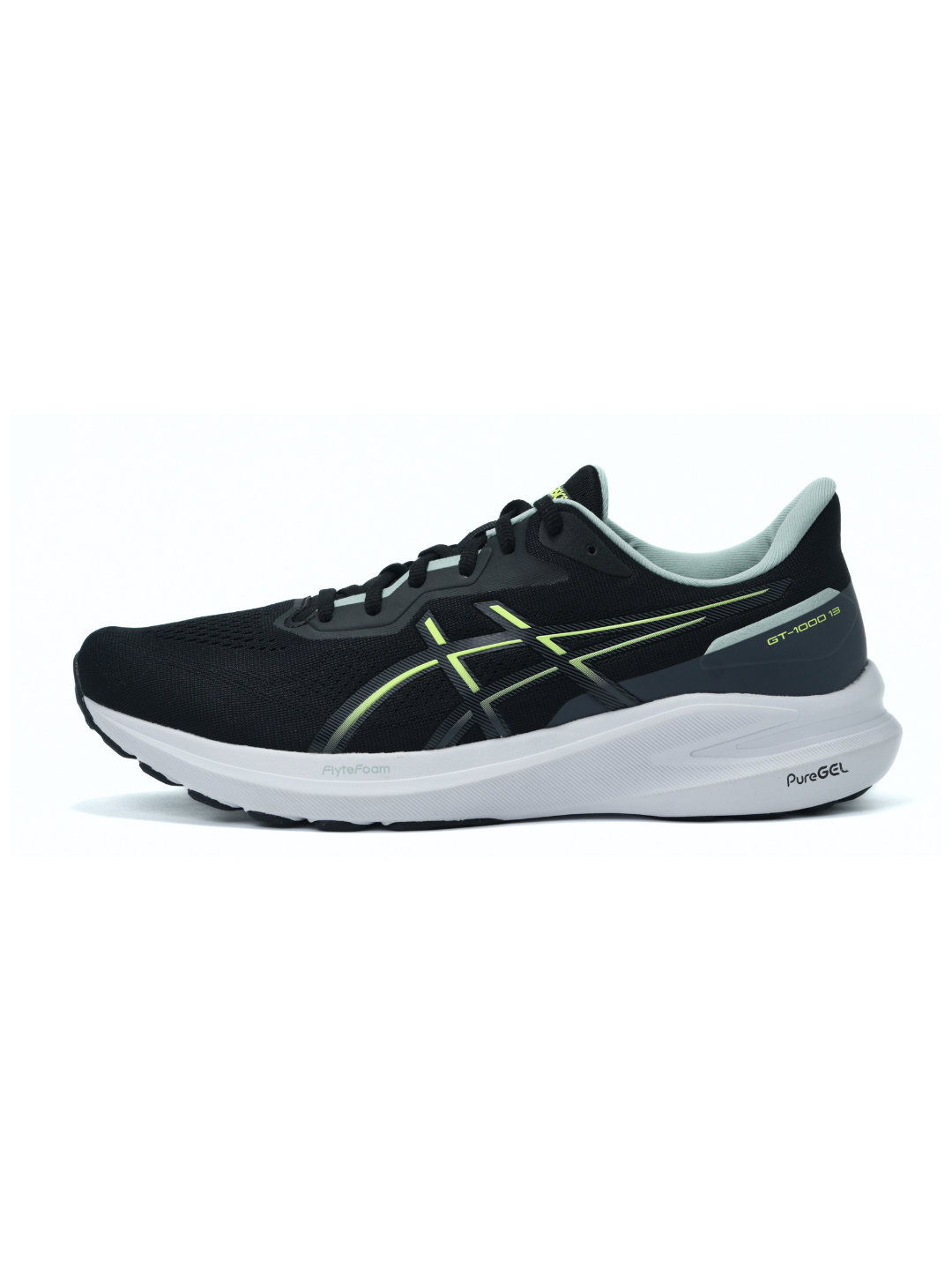 Asics Black/Sefety Yellow Sports Shoes For Men Gt 1000 13 C537