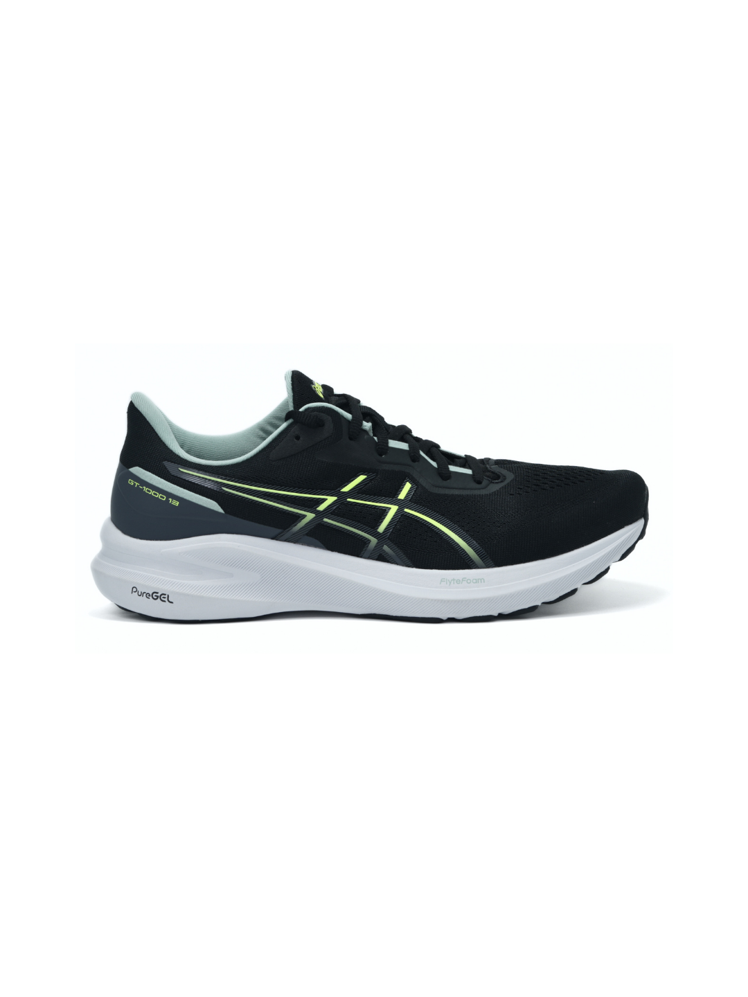 Asics Black/Sefety Yellow Sports Shoes For Men Gt 1000 13 C537