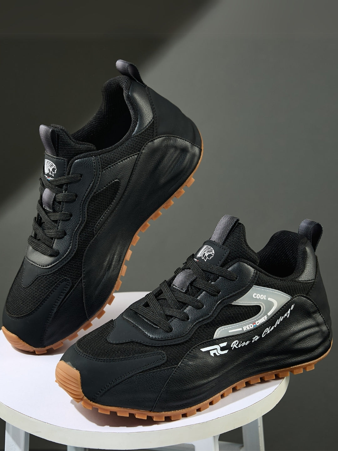 Red Chief Sports Black Sneakers For Man  C6005 001