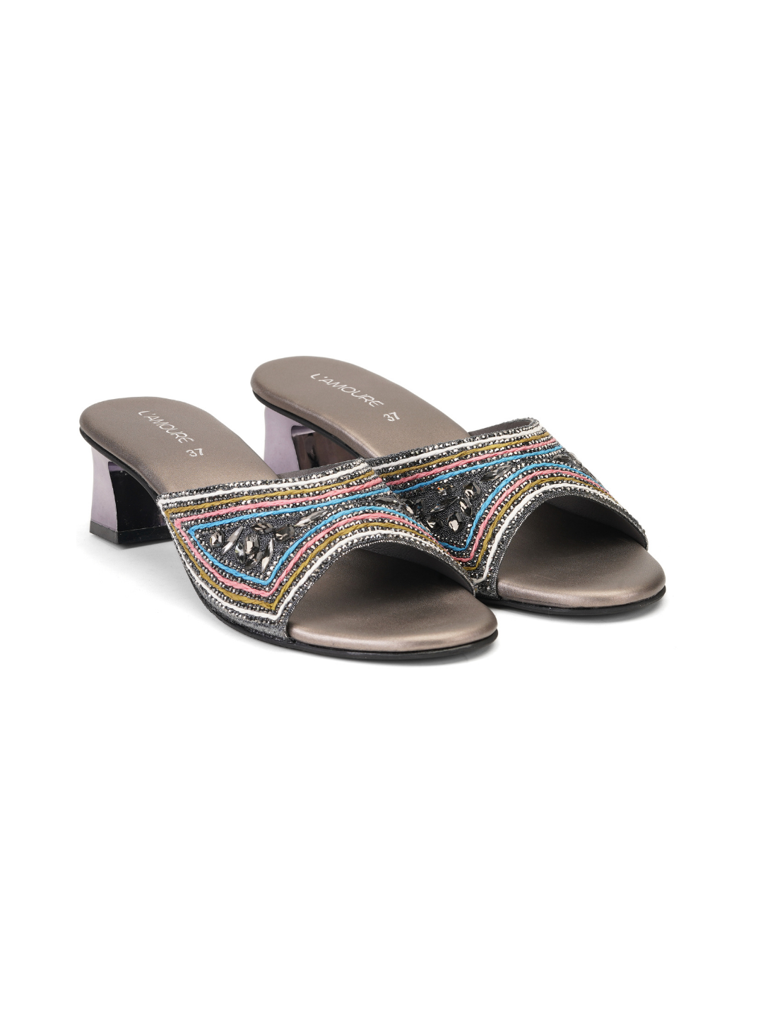 Lamoure Gun Metal Casual Heel For Women Lmw039293 C181