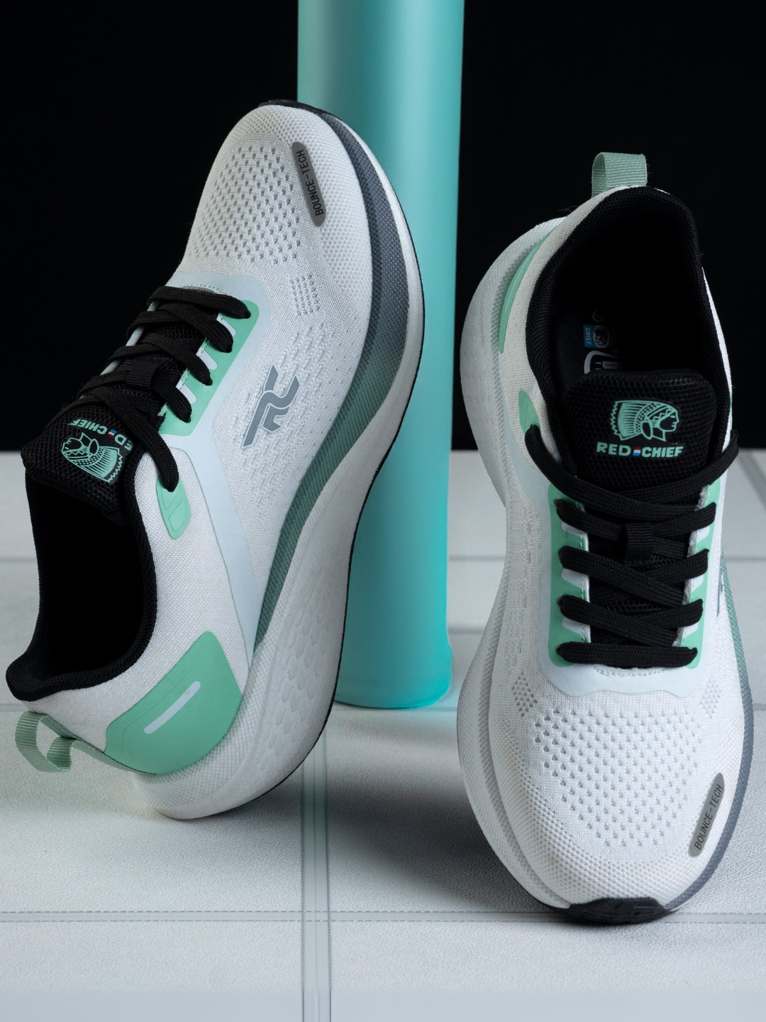 Red Chief Sports White-Pl.Green Running Shoes For Men R1710 F055A