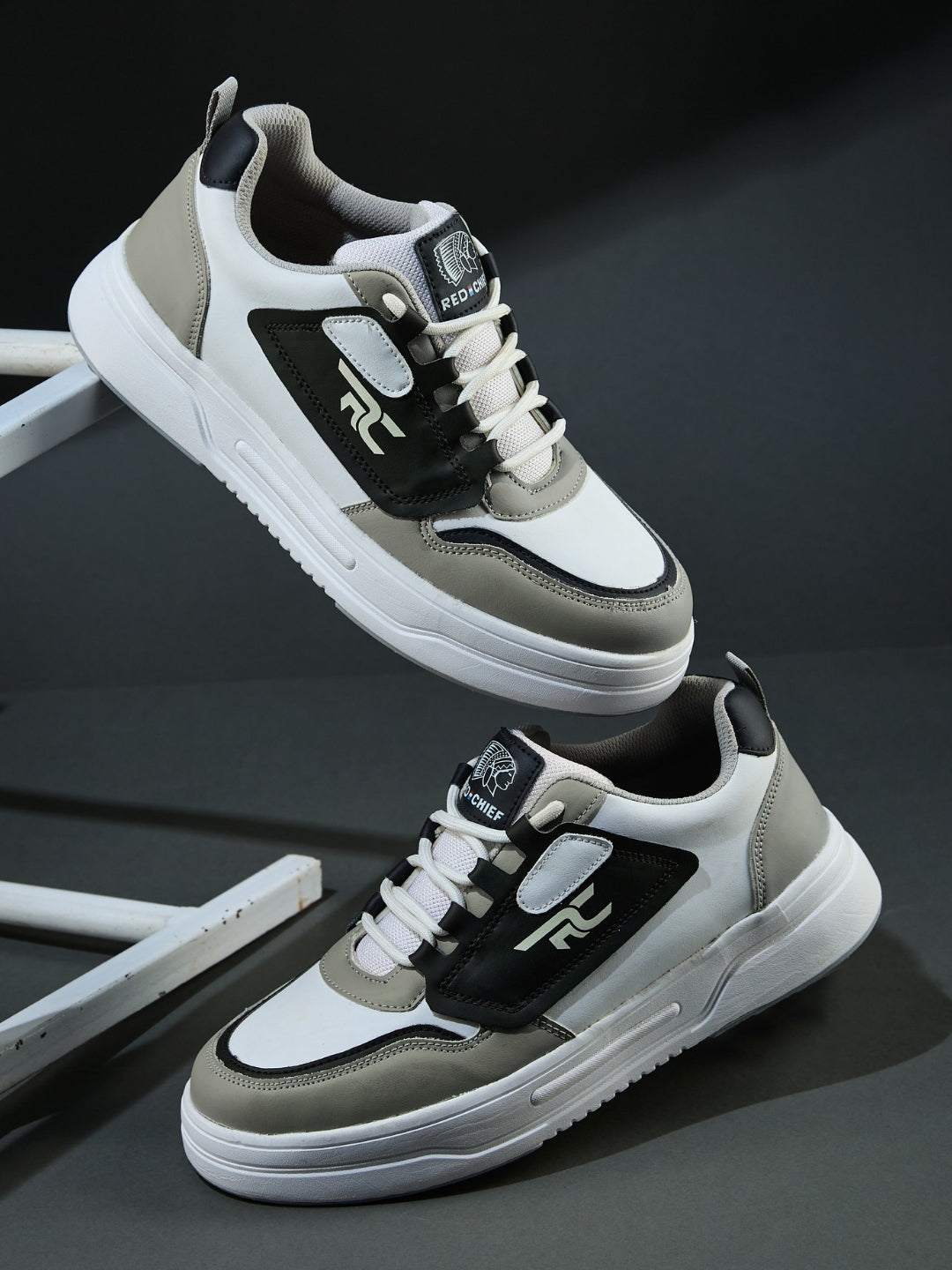 Red Chief Sports Lt.Grey-Black Sneakers For Man C6003 F038
