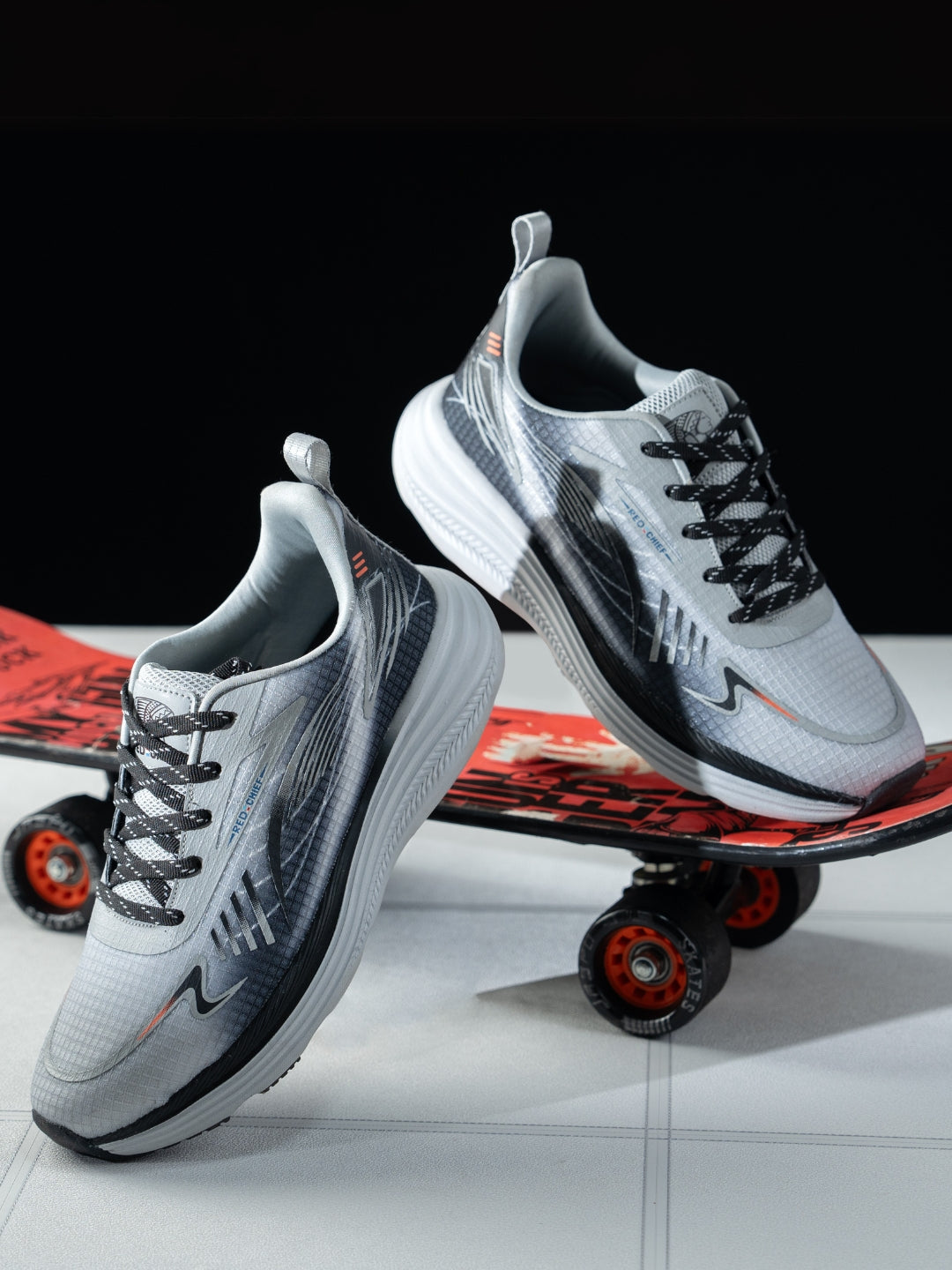 Red Chief Sports M.Grey/D.Grey Running Shoes For Men R1727 Cc88