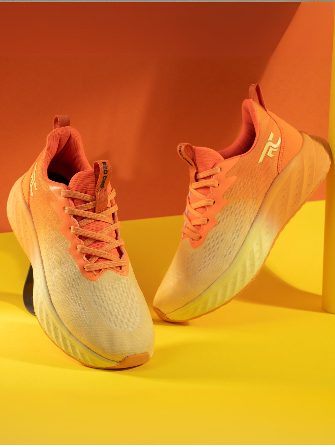 Red Chief Sports Orange-Lt.Yellow Running Shoes For Men R1712 F044
