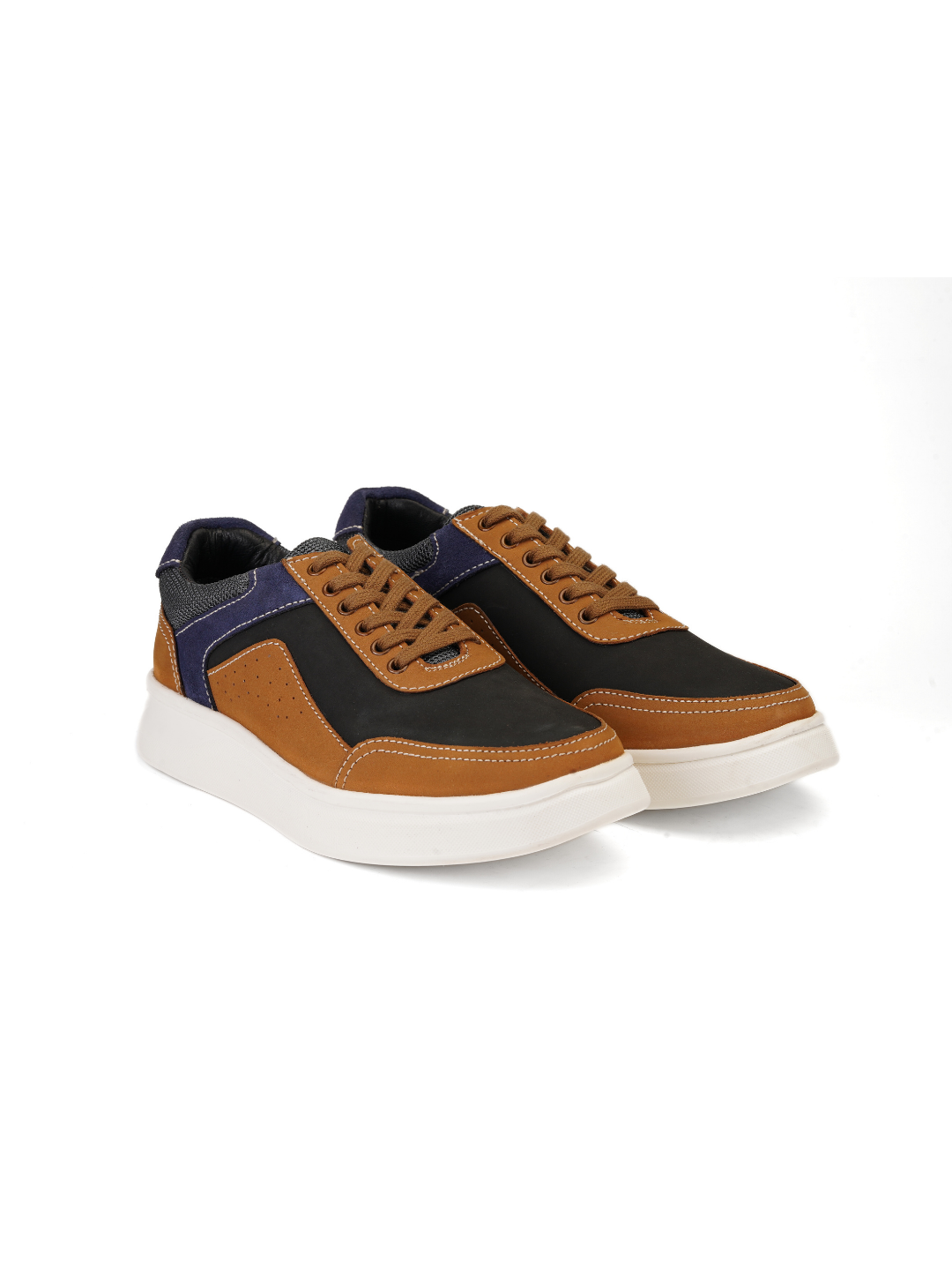 Extacy Tan Genuine Leather Sneaker For Men Exm010200 C006
