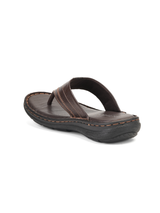 City Magic Brown Genuine Leather Thong Slipper For Men Cmm041011 C003