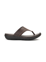 City Magic Brown Genuine Leather Thong Slipper For Men Cmm041011 C003