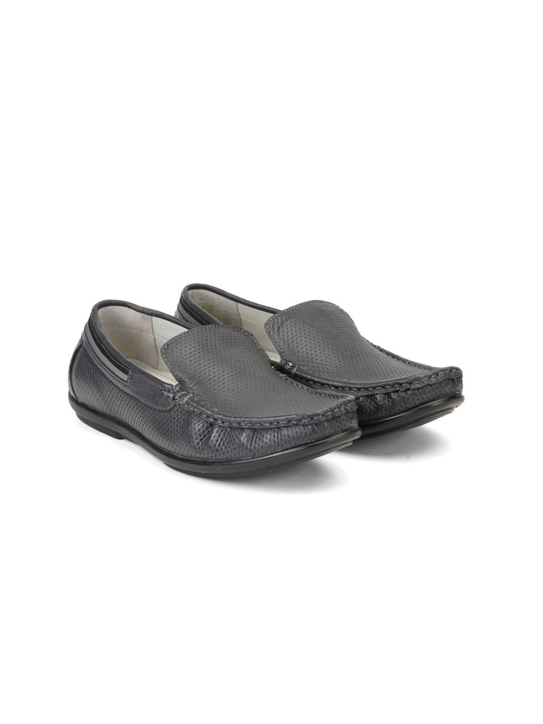 Extacy Blue Genuine Leather Loafer Casual Shoes For Men Exm010233 C002