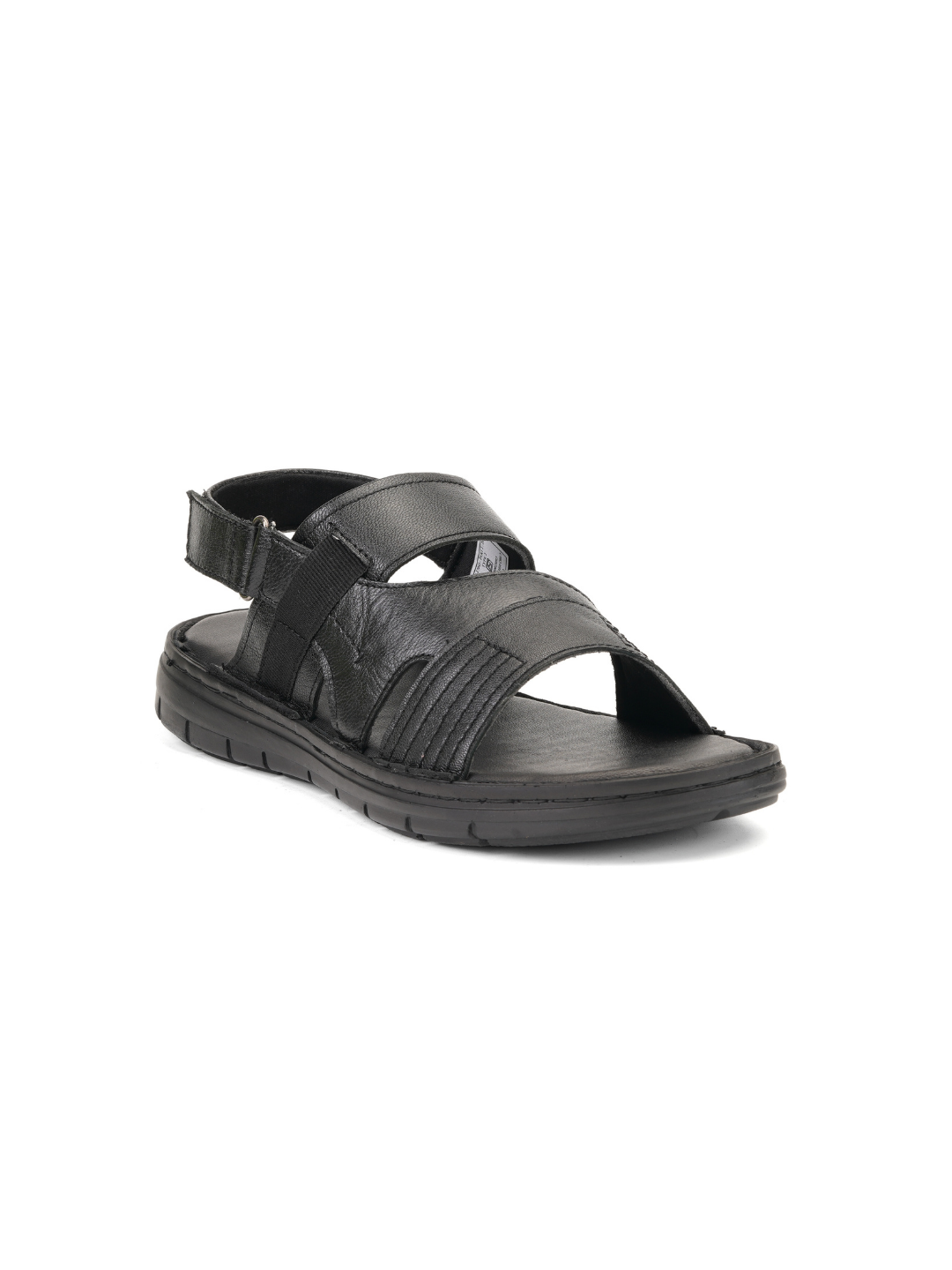 Comfort Walk Black Genuine Leather Formal Sandal For Men Cwm031010 C001
