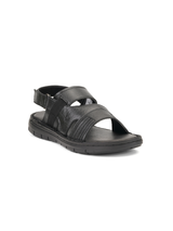 Comfort Walk Black Genuine Leather Formal Sandal For Men Cwm031010 C001