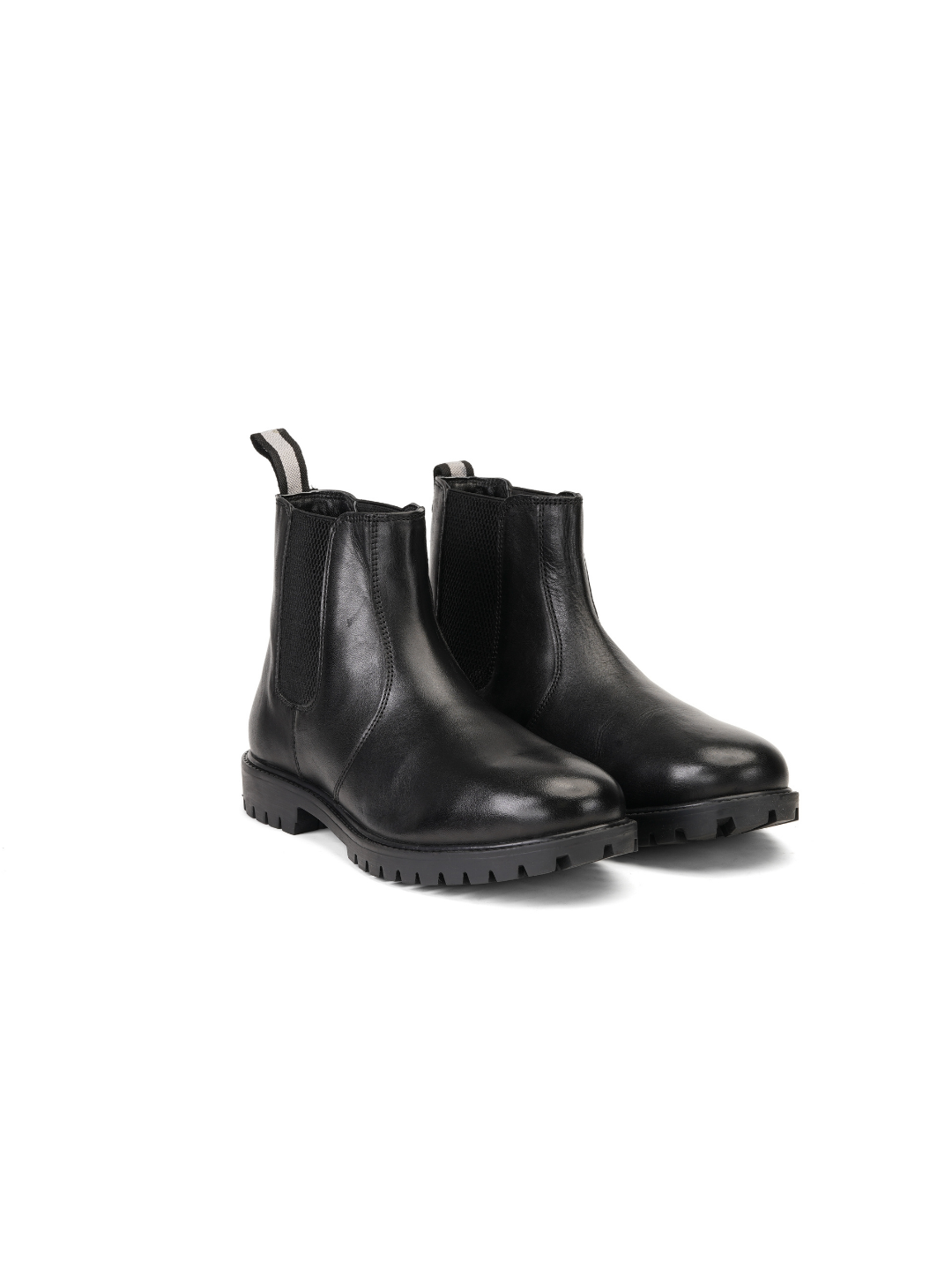 Extacy Black Genuine Leather Ankel Boot Casual Shoes For Men Exm010238 C001
