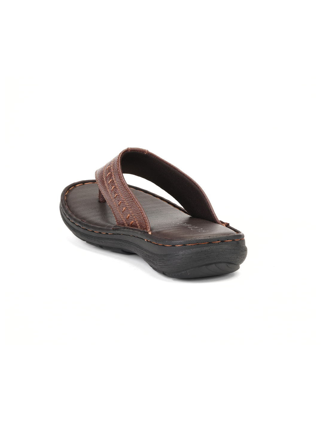 City Magic Brown Genuine Leather Thong Slipper For Men Cmm041010 C003