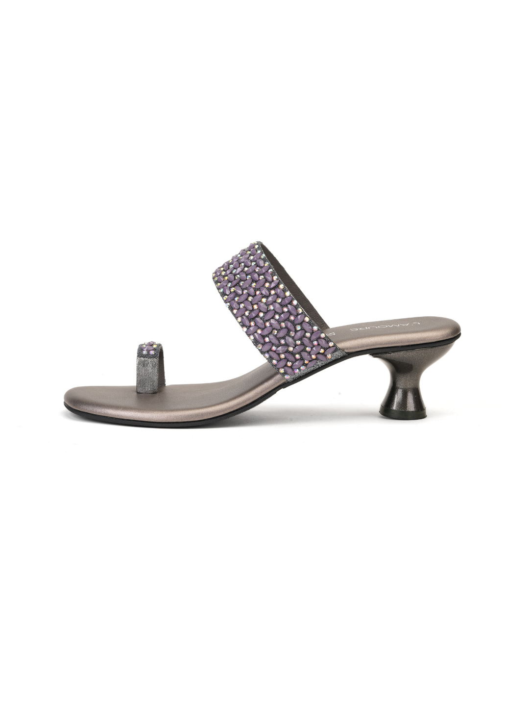 Lamoure Gun Metal Fancy Heels For Women Lmw039116 C181
