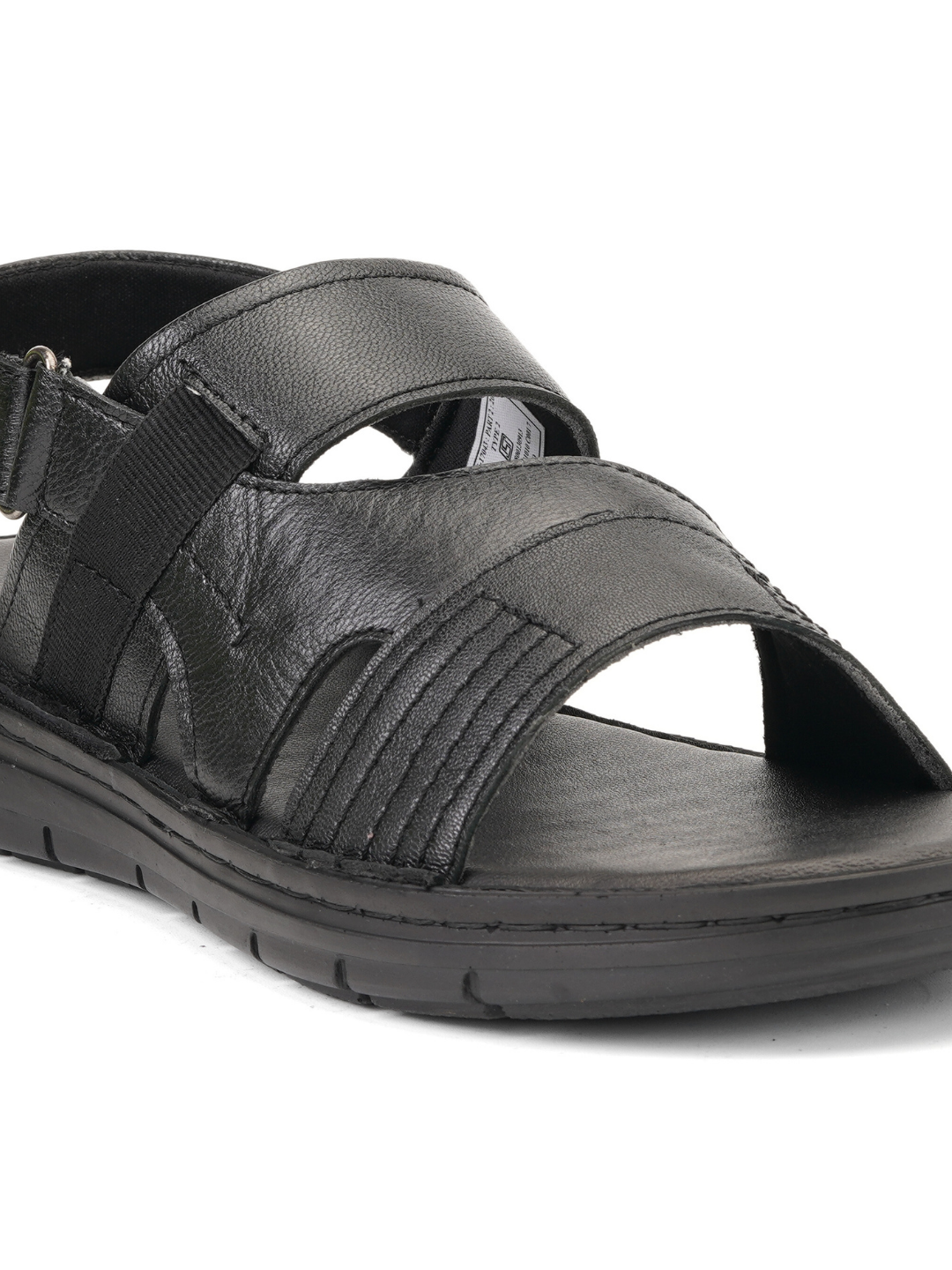 Comfort Walk Black Genuine Leather Formal Sandal For Men Cwm031010 C001