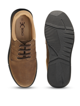 Extacy Brown Genuine Leather Derby Casual Shoes For Men Exm010204 C003