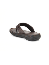 City Magic Brown Genuine Leather Thong Slipper For Men Cmm041009 C003