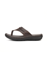 City Magic Brown Genuine Leather Thong Slipper For Men Cmm041009 C003